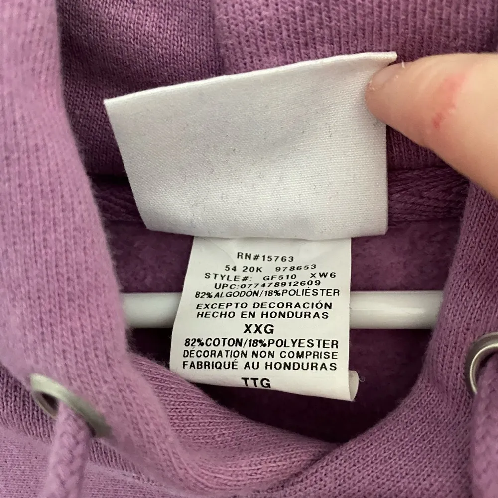 Champion Purple Oversized Reverse Weave Logo Hoodie Sweatshirt Size 2XL - Image 7