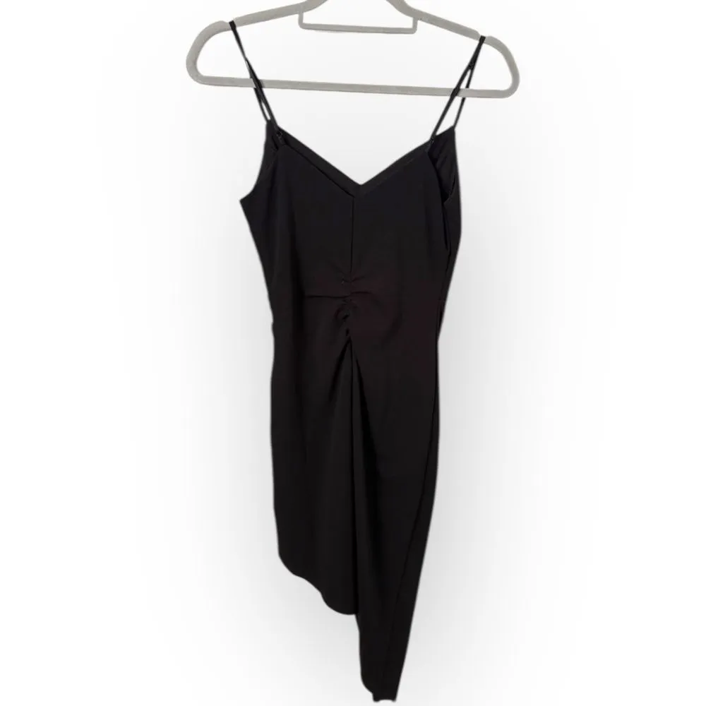 Emerald Sundae Black Asymmetrical Bodycon Dress – Size Small - Image 3