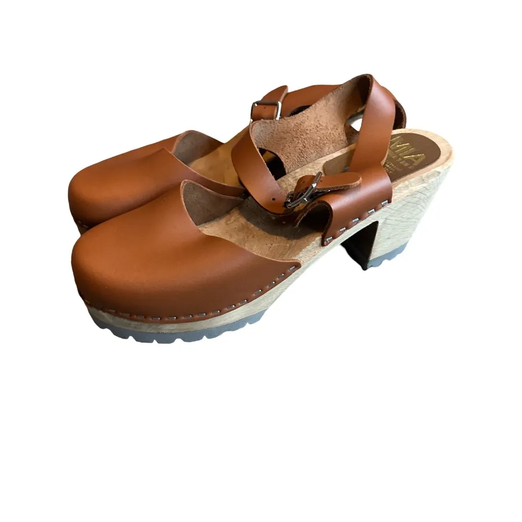 Mia Abba Lug Sole Clogs Closed Toe Leather Loafers Shoes Size 40 10 NIB NEW - Image 3