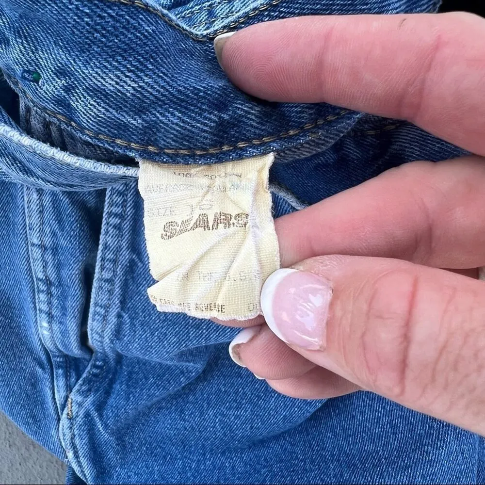 Epic 80s Mom Jean High Waist Rise Pleated V Yoke Bareback Sears Blue Size 27 - Image 4