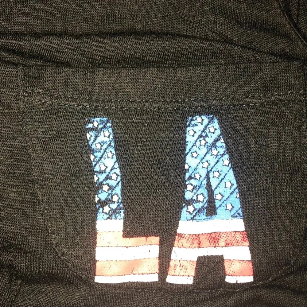 Pretty Rebel Large LA USA Flag front tie tank - Image 3