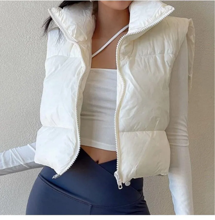 White Puffer Vest - Image 2
