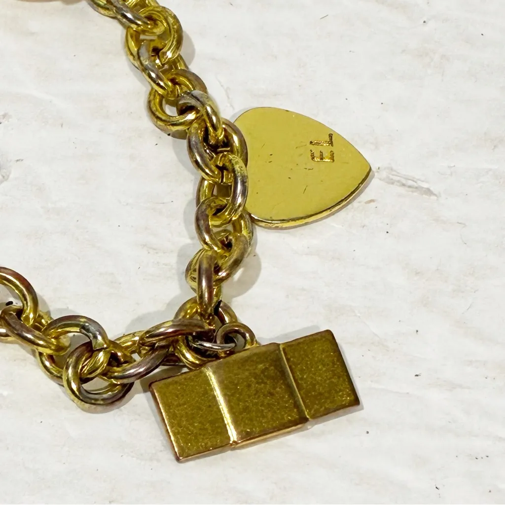 Estee Lauder The Golden Icons Gold Tone Charm Bracelet - Image 3