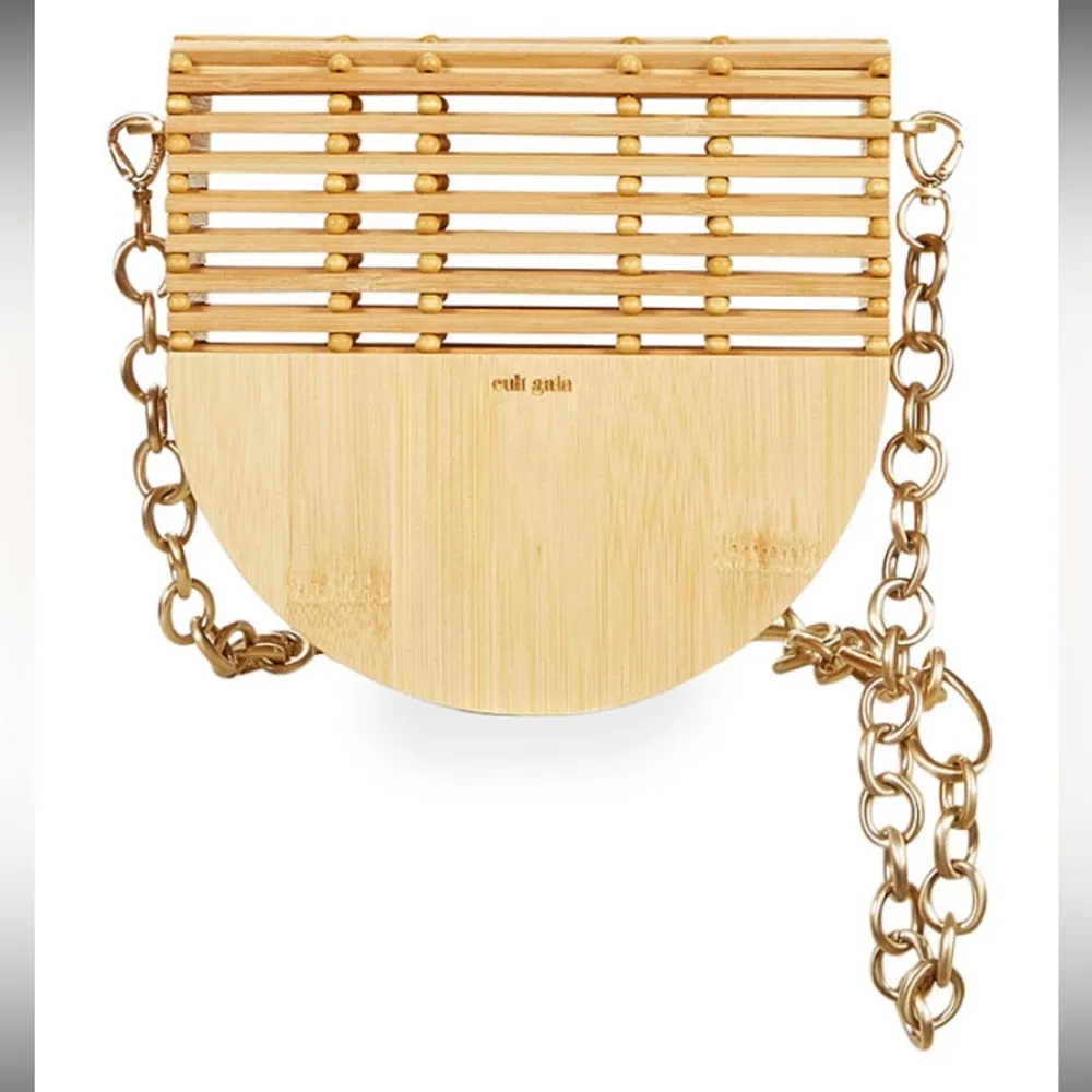 CULT GAIA
Ark Cutout Bamboo Flap Crossbody Bag In Natural NWT $260 summer purse - Image 3