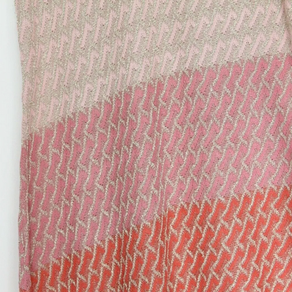 WHBM Knit Tank in coral,pink and gold size xs - Image 8