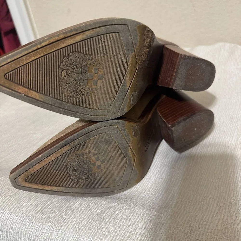 Vince Camuto Briyeonda Tan Ankle Boots suede Womens 6M western pointed toe - Image 7