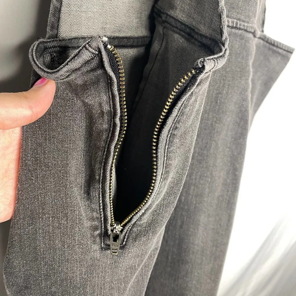 BDG Urban Outfitters Deconstructed Denim Overall Dress Medium Sleeveless Gray - Image 12