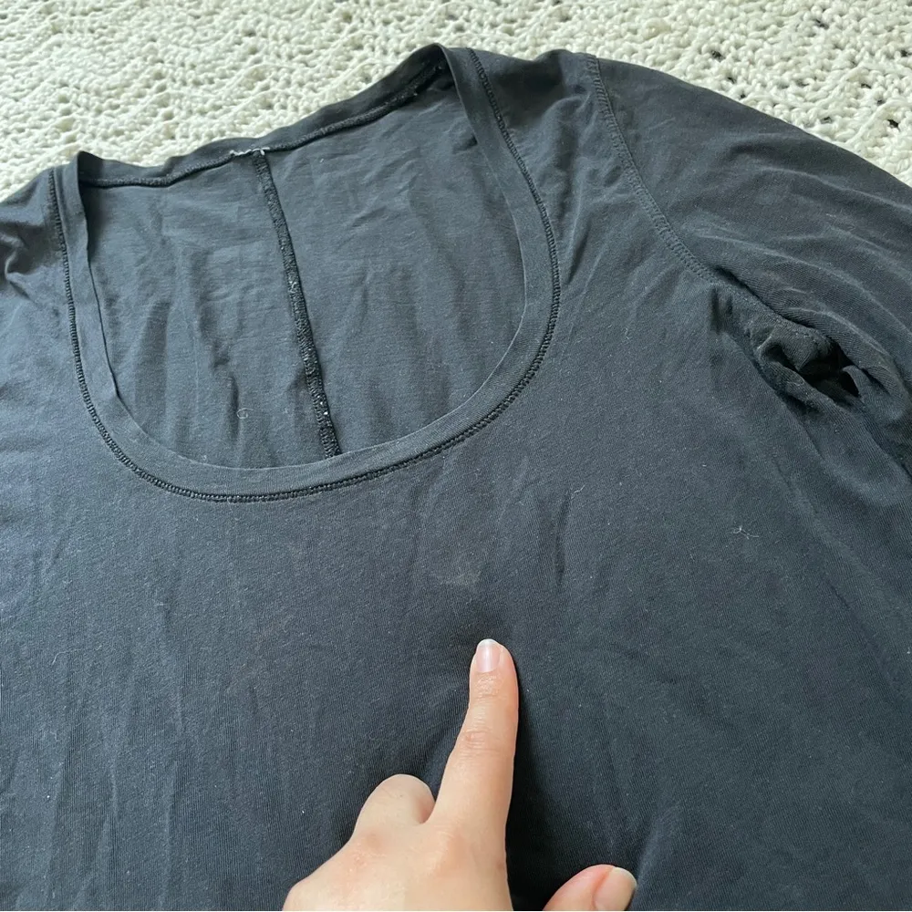 Lululemon Scoop Neck Long Sleeve TShirt Black (XSmall) - Image 8