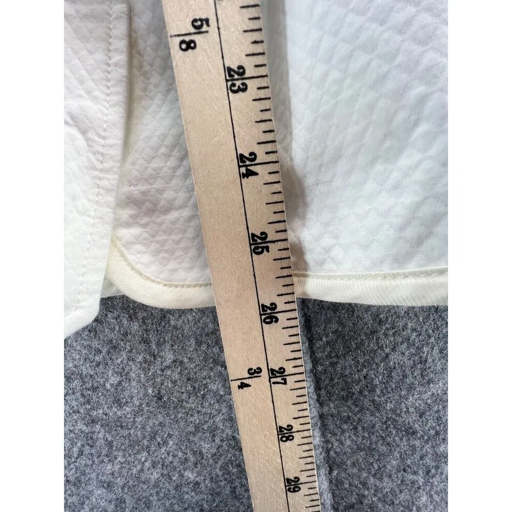 Rag & Bone Abby Jacket Womens XS White Cotton Relaxed Fit Open Belted Minimalist - Image 8