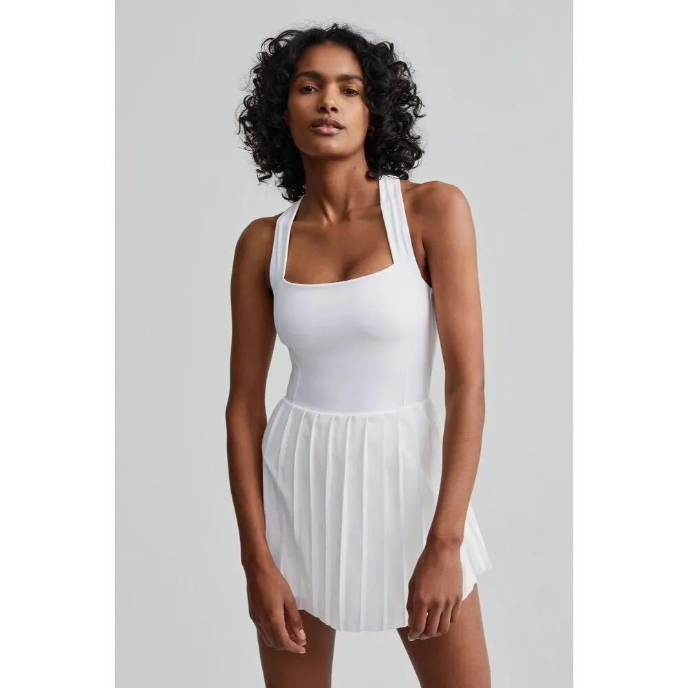 Varley Carina Dress in White Large New Womens Athletic Shorts - Image 12