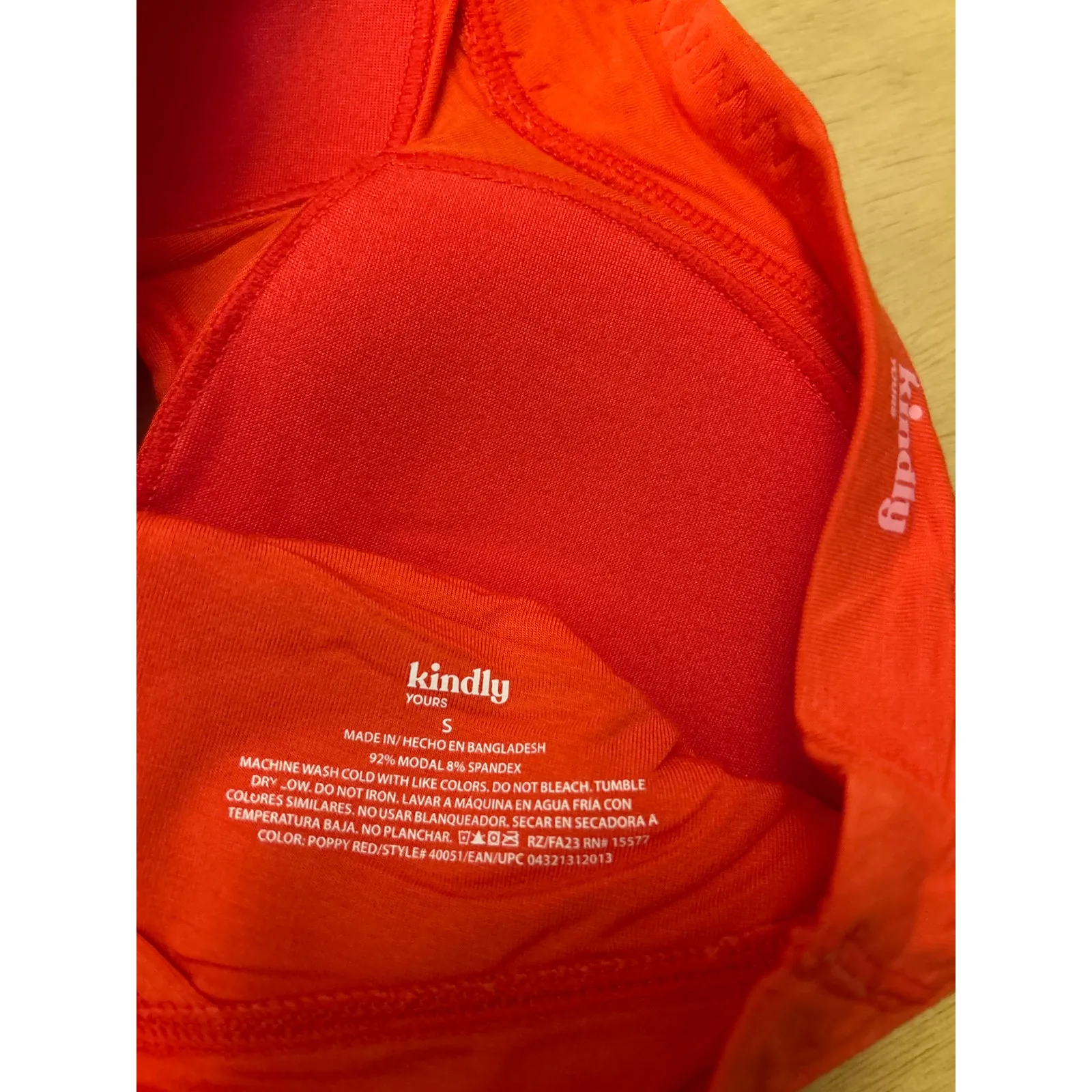 New Women’s Kindly Yours Modal Spandex bra/Sports Bra Red/Pink size Small - Image 5