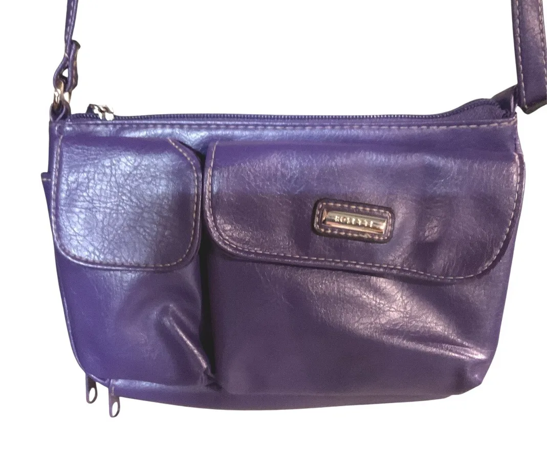 Rosetti Women's Adjustable Strap Lightweight Crossbody Purse Purple Jam One Size - Image 1