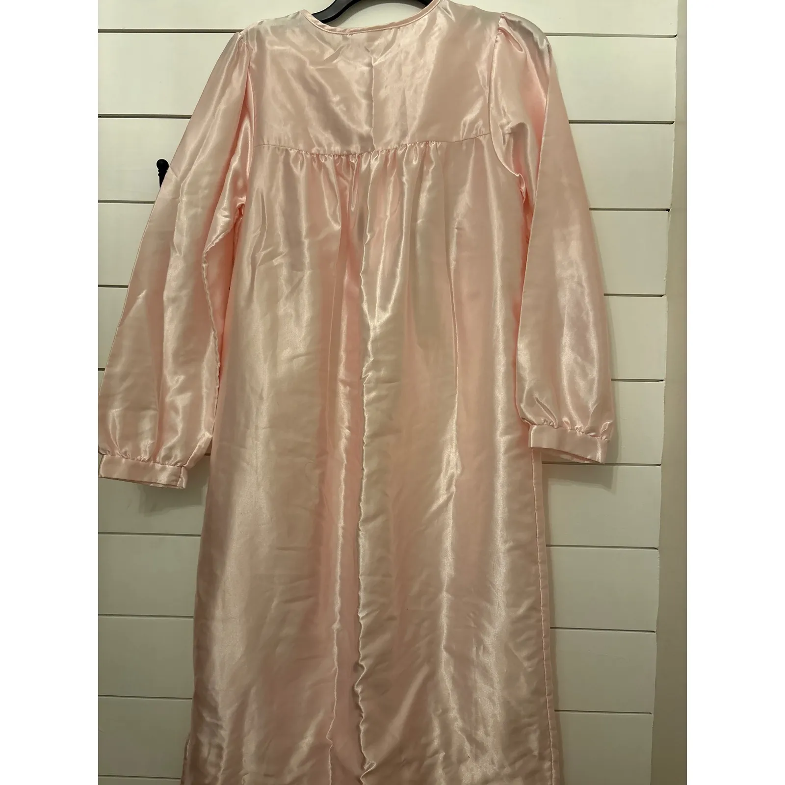 Fundamentals Pink Satin Lace Nightgown Robe Nightie Sleepwear Womens XS - Image 7