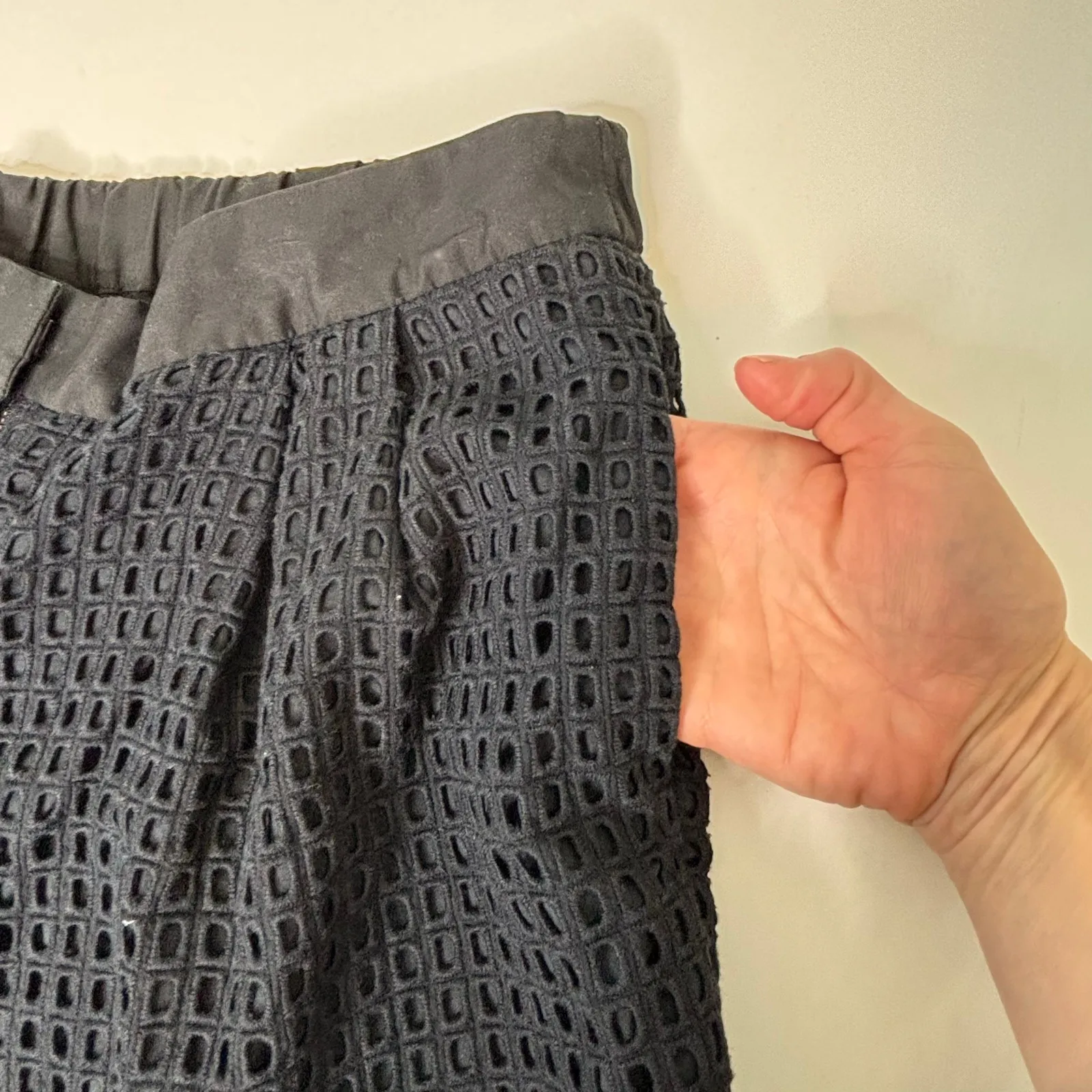 3.1 Phillip Lim Windowpane Eyelet Black Lace Cotton Bloomers Shorts 4 - Image 9