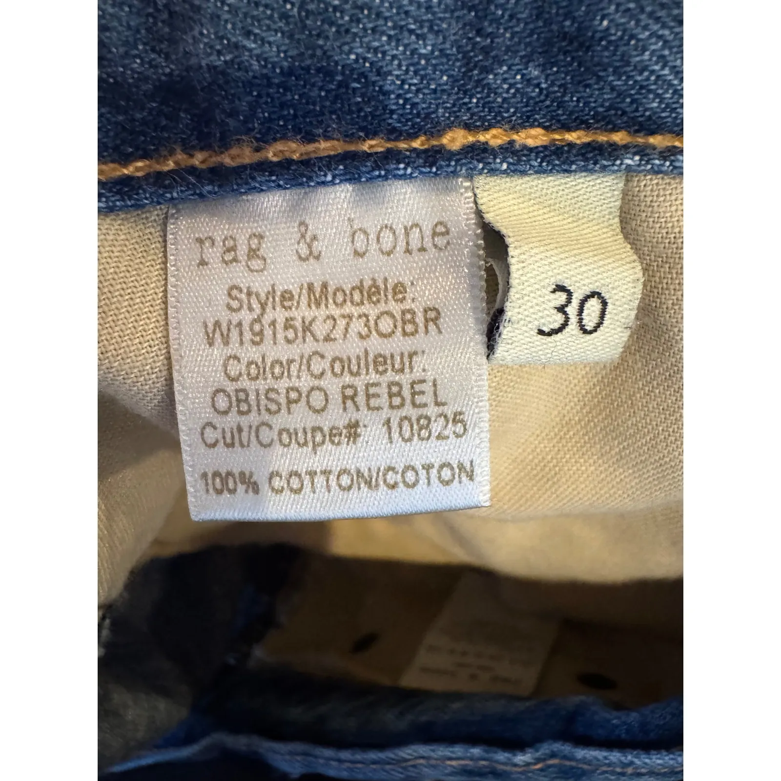 Rag & Bone Shorts Women‎ 30 Blue Medium Wash Obispo Rebel Denim Distressed Jean - Image 7