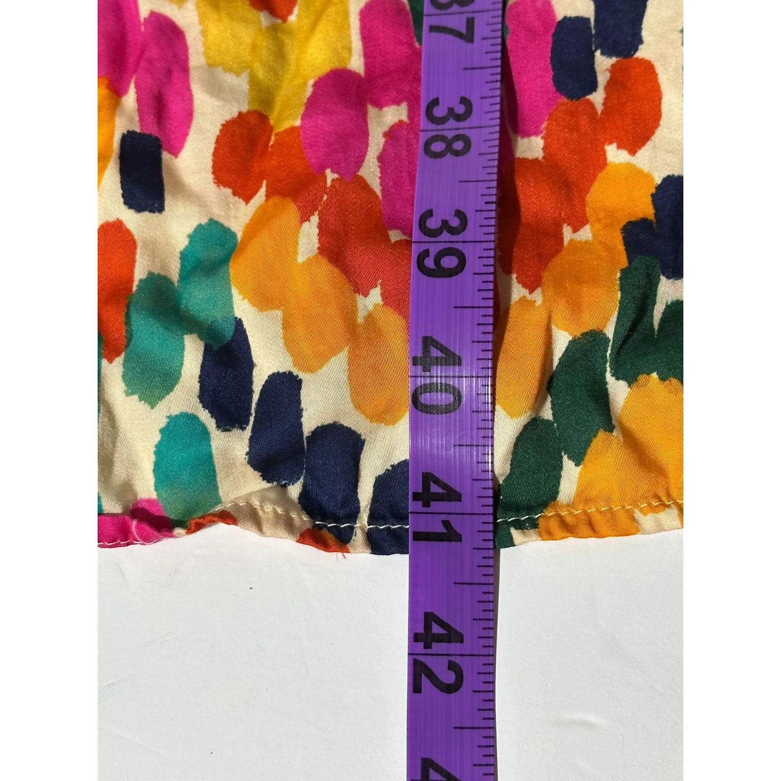 Marine Layer Archive Tessa Smocked One Shoulder Jumpsuit Wide Leg Colorful L - Image 8