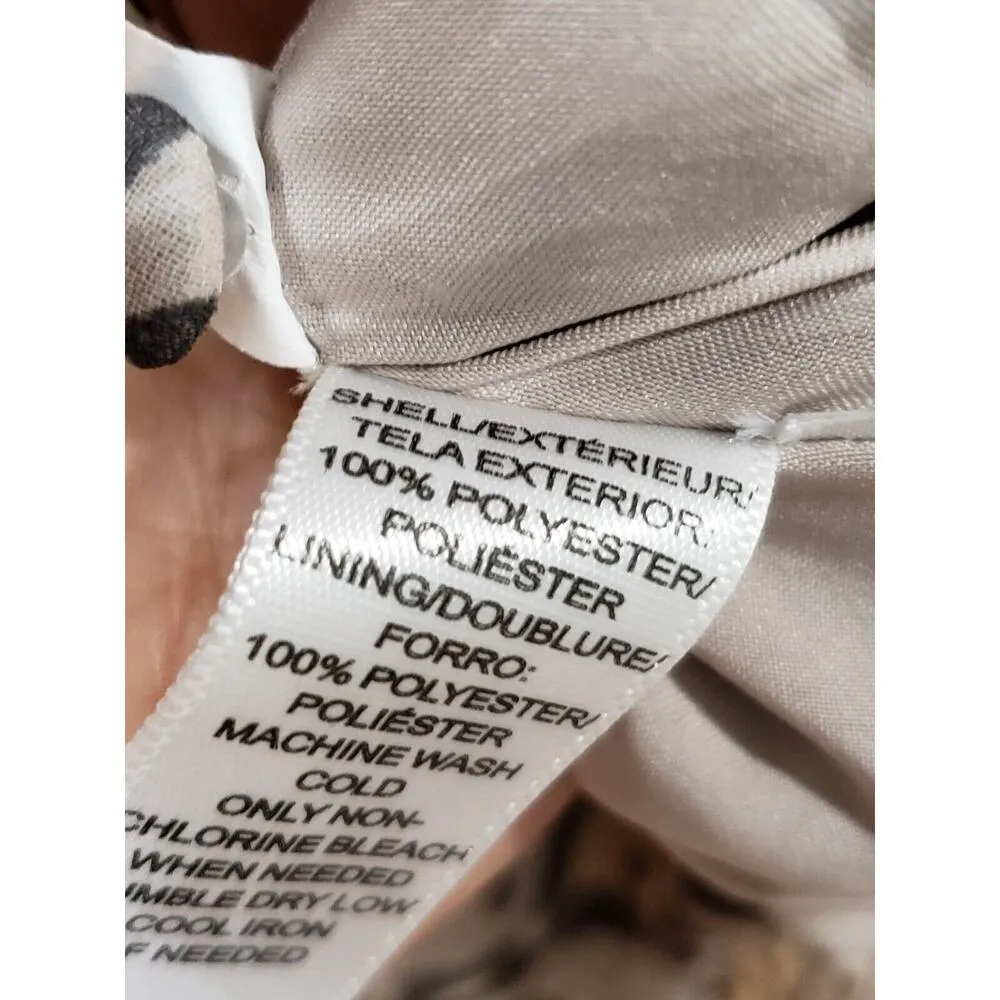 Ann Taylor LOFT Womens Beige Leopard Print Sleeveless Round Neck Shift Dress M Size M - Image 11