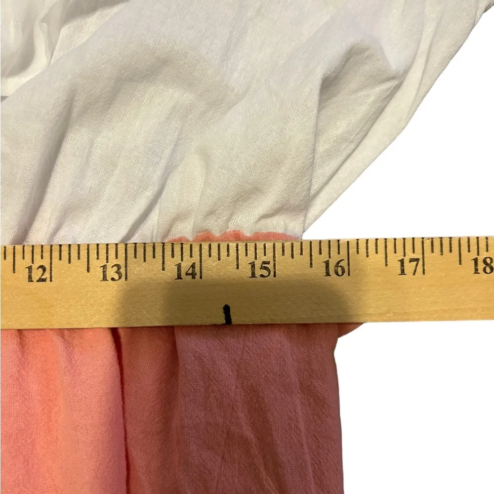 Shein peach and white floral embroidered maxi dress size 2xl - Image 7