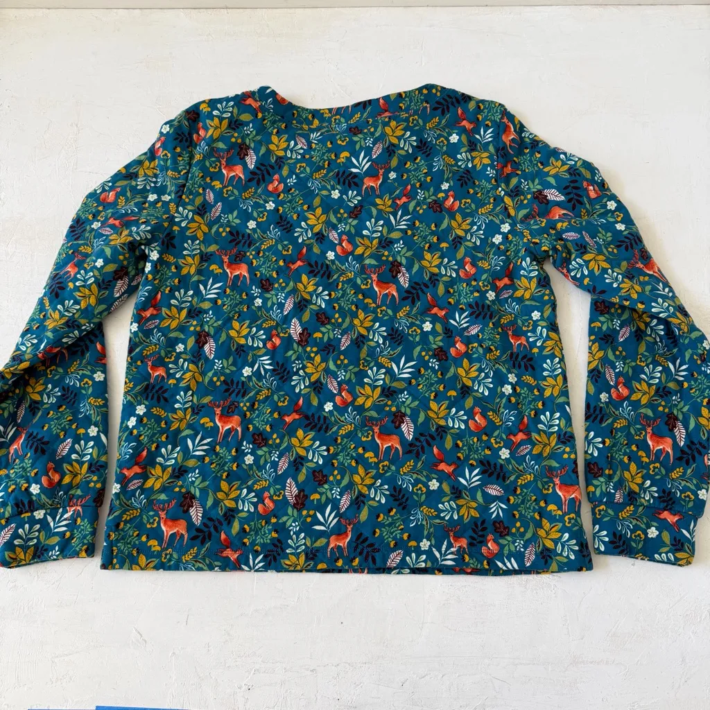 Talbots QUILTED SWEATSHIRT - WOODLAND DITSY Size S - Image 4