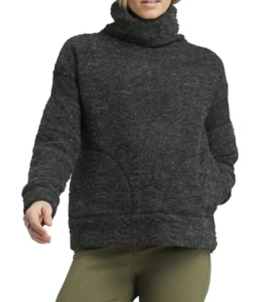 PrAna Size M Women’s Crestland Turtle Neck Sweater Charcoal Wool Blend Thick - Image 1
