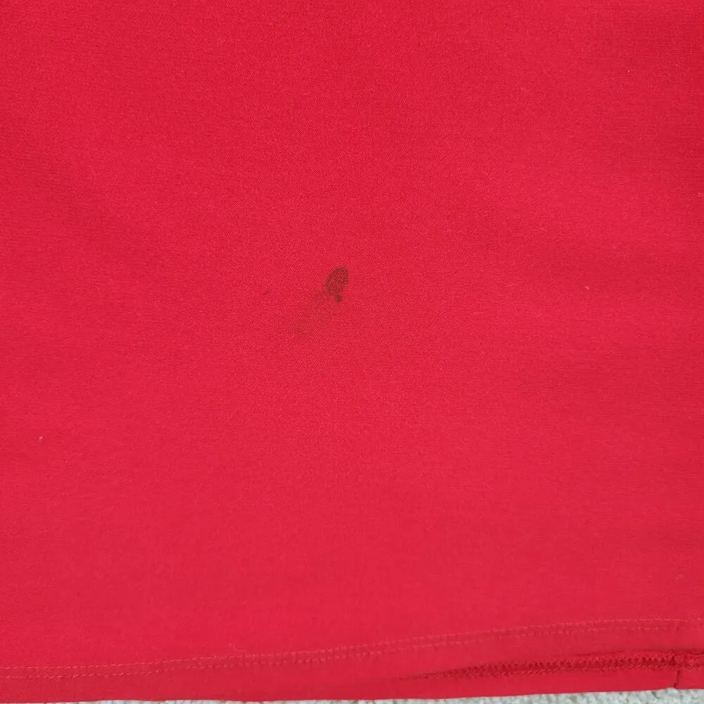 Tiana B. Womens Dress XL Red V-Neck Knot Front Fitted Long Sleeve Stretch USA - Image 4