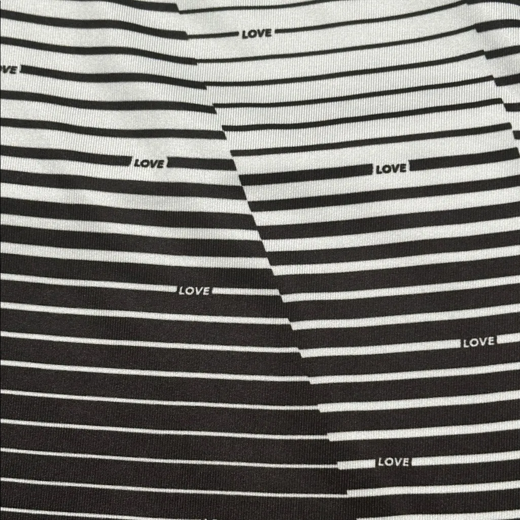 Lucky In Love 16" Long Tennis Skirt Skort Black White Stripe Size XL - Image 4