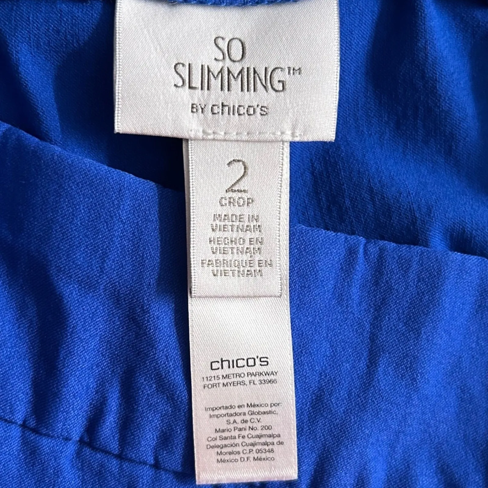 Chicos Womans Capri Pants Size L or‎ 2 Royal Blue Professional Career Business - Image 7