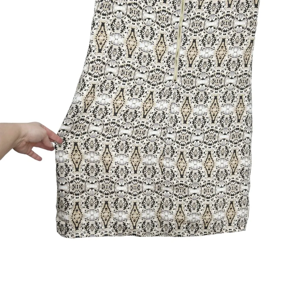 Cynthia Rowley 100% Linen Geometric Ikat Sleeveless Sheath Dress - Image 9