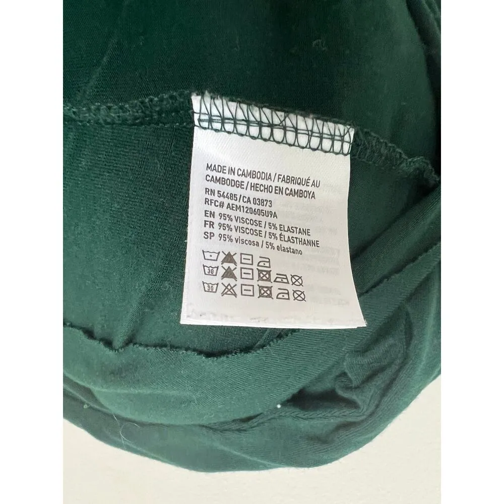 AEO Junior's Soft & Sexy Green Long Sleeve Jegging T-shirt XS - Image 7