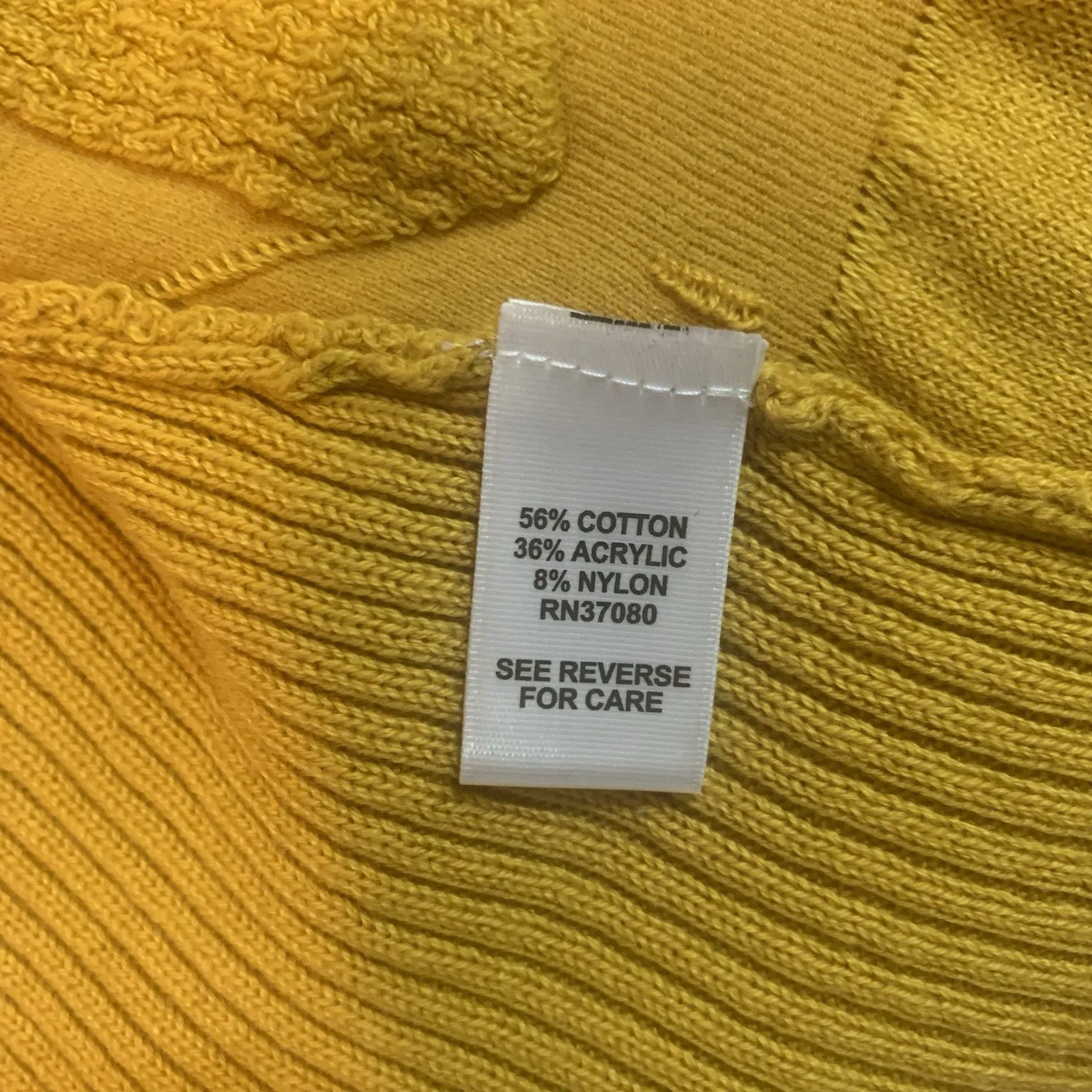 Yellow Ruffled Cardigan Sweater Ladies Size S Gold Cato Shrug NWT - Image 3