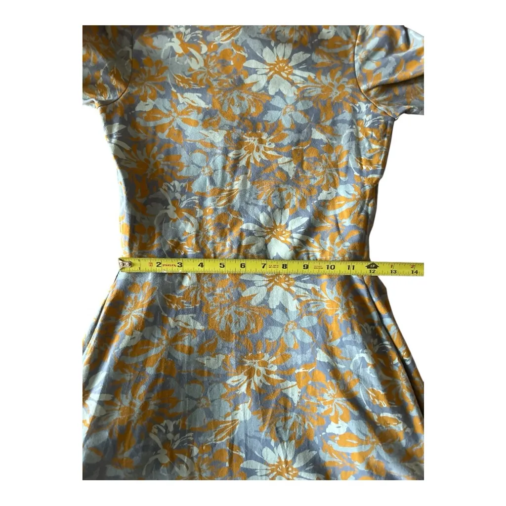 Pact Organic Cotton Brushstroke Floral Scarlett Open Back Fit & Flare Midi Dress - Image 7