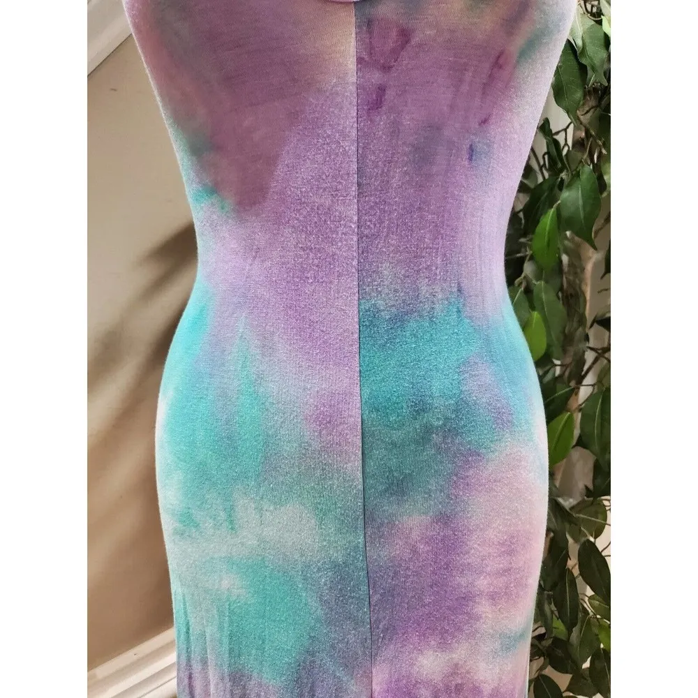 21 Saints Multicolor Tie Dye Rayon Scoop Neck Sleeveless Casual Jumpsuits Size M Size M - Image 3
