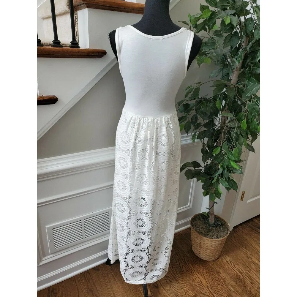 Ruby Rox  White Rayon Floral Long Dress Size 3 - Image 7