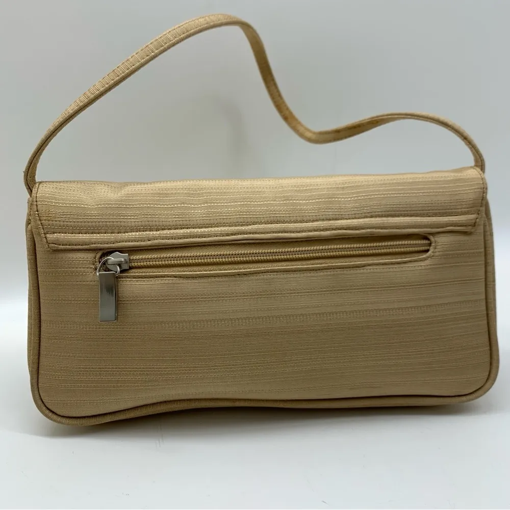 Fossil Gold Shoulder Handbag Purse - Image 6