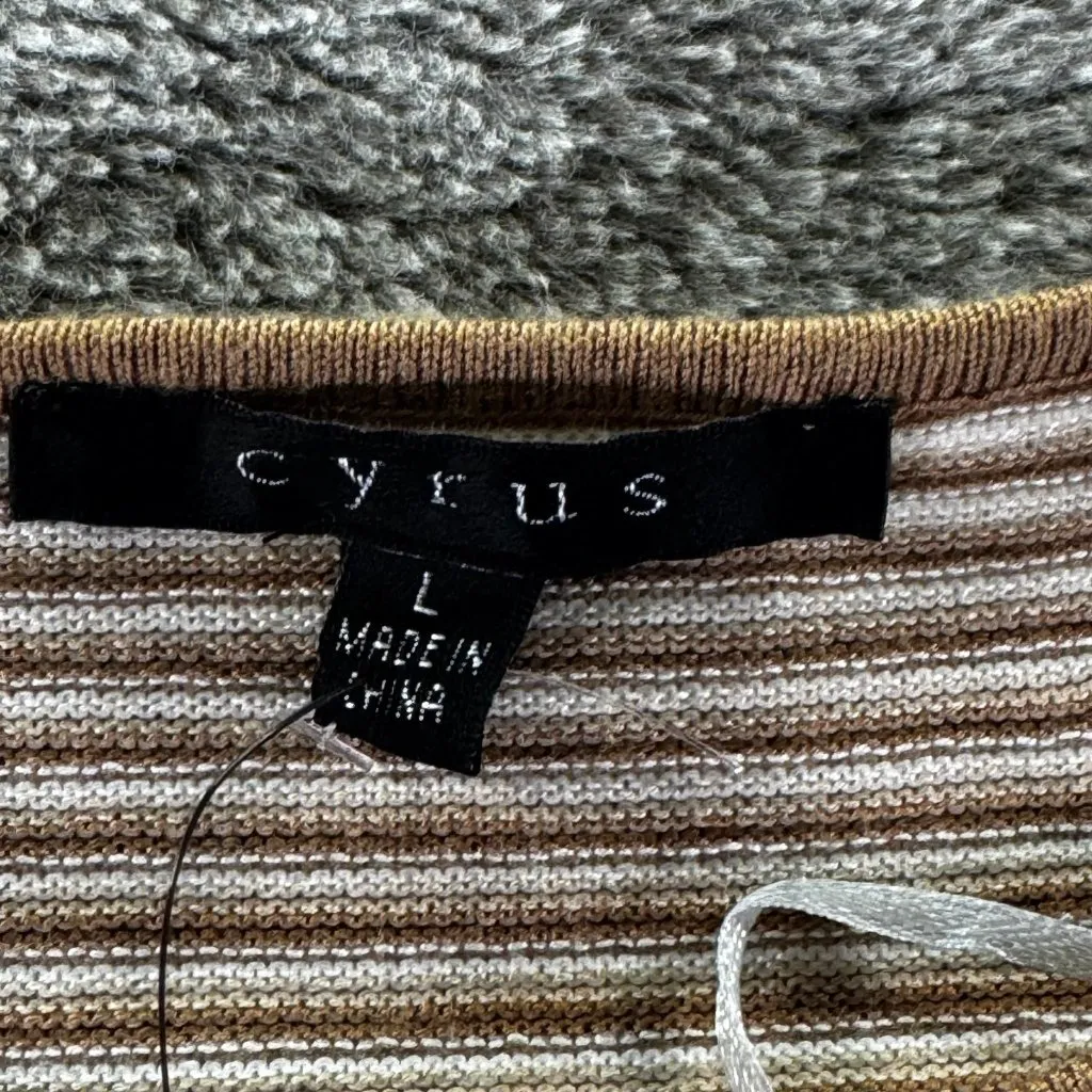 NWT Cyrus Long Sleeve Sweater Sz L Tan/Beige - Image 5