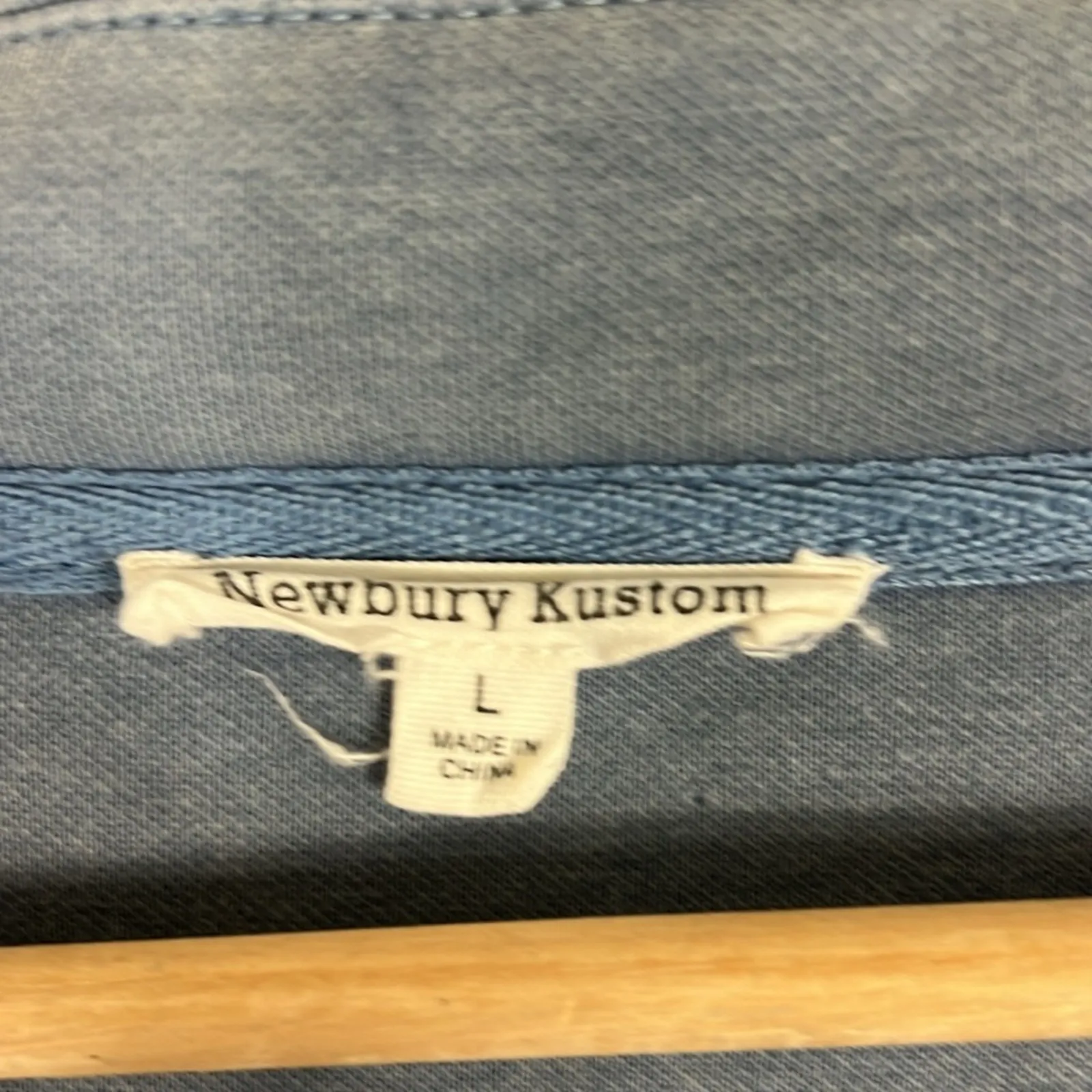 Newbury Kustom Oversized Shirt Jacket Womens L Blue Fleece Grandpa Gorpcore Fall - Image 5