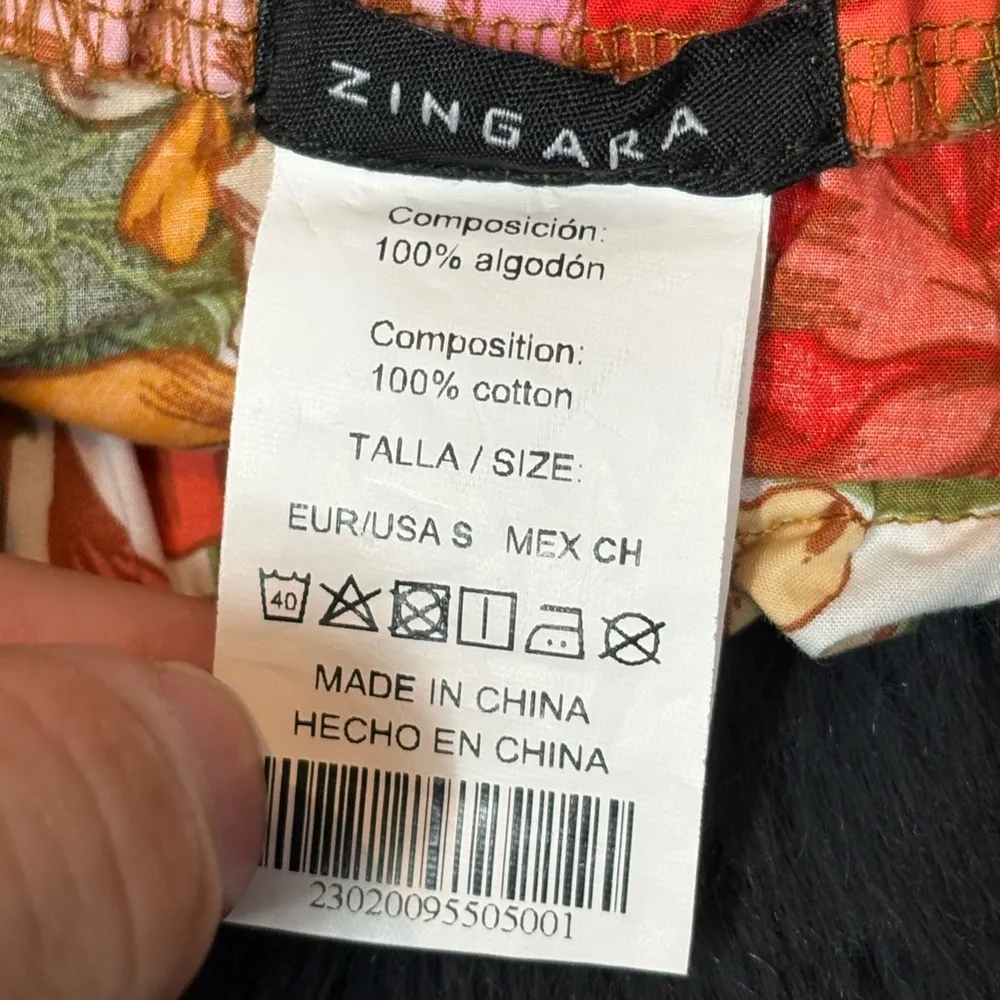 Zingara Swimwear Floral Vibrant Beach Pink Flowing Y2K Bohemian Size Small 26 Orange - Image 2