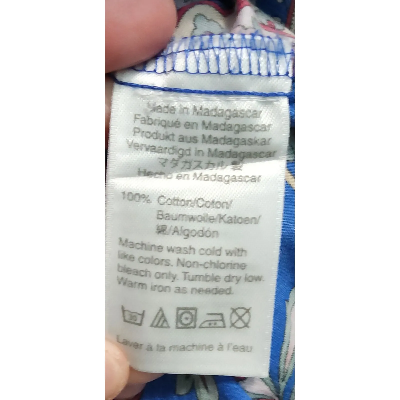 J.Crew Liberty Fabric Floral Paisley Ruffle Neck Sleeveless Top‎ Blue Sz 6 - Image 5