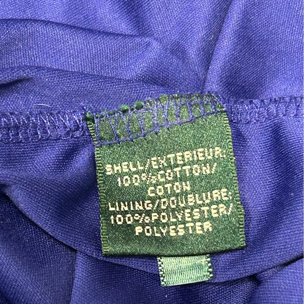 LAUREN by Ralph Lauren size Small cobalt blue crochet lace 2fer sheath dress - Image 9