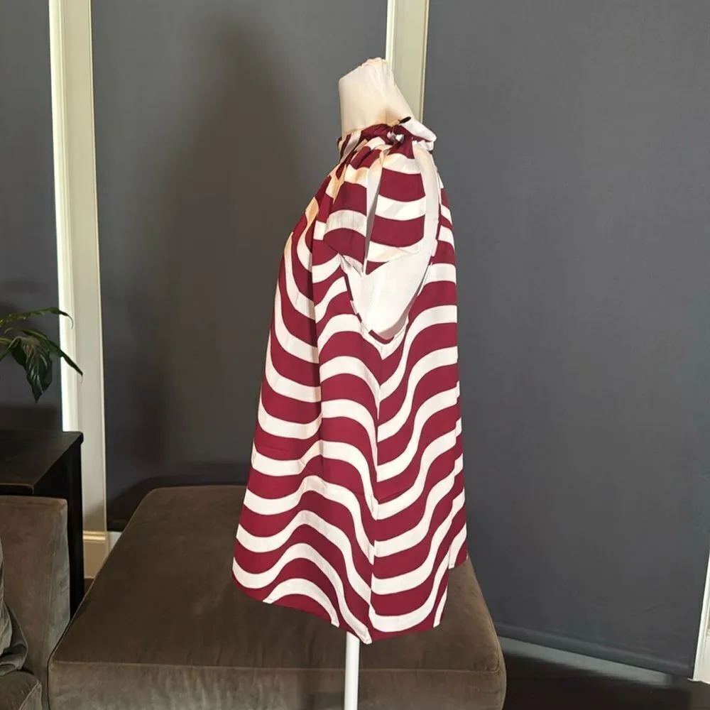 Women’s Halter Neck Casual Loose Top Blouse Side Bow Tie Size 4XL NWT White - Image 4