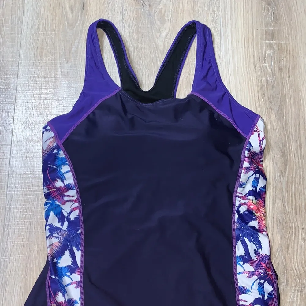 Blue & purple Boyleg boy short one price swimsuit Size XL - Image 3