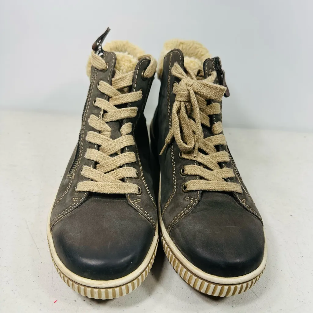 Remonte TEX D0770 Maditta Ankle Boots Smoke Brown Suede Leather Faux - Image 2