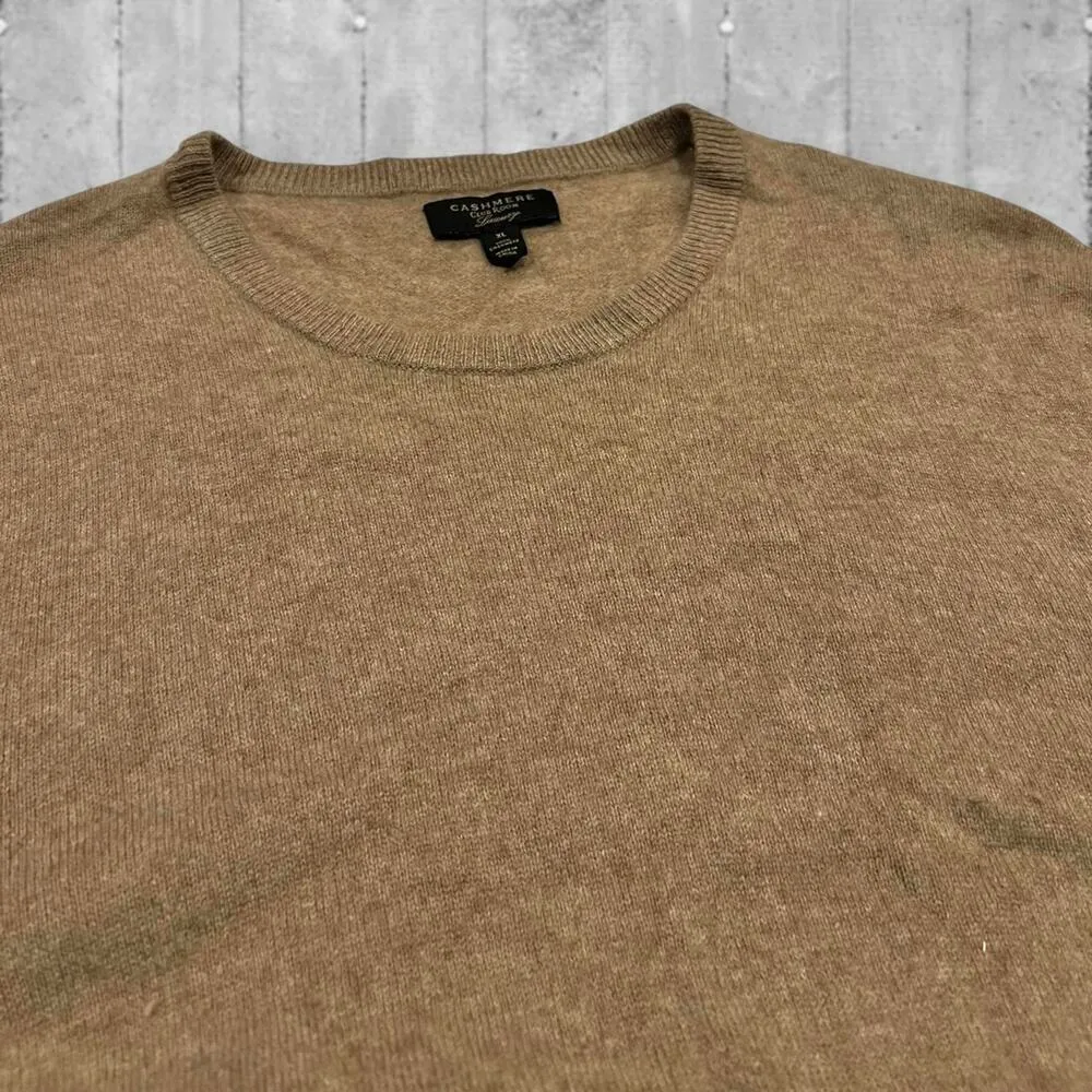 ★ Cashmere Club Room Luxury Tan Soft Lightweight Crewneck Sweater ★ Size XL - Image 3
