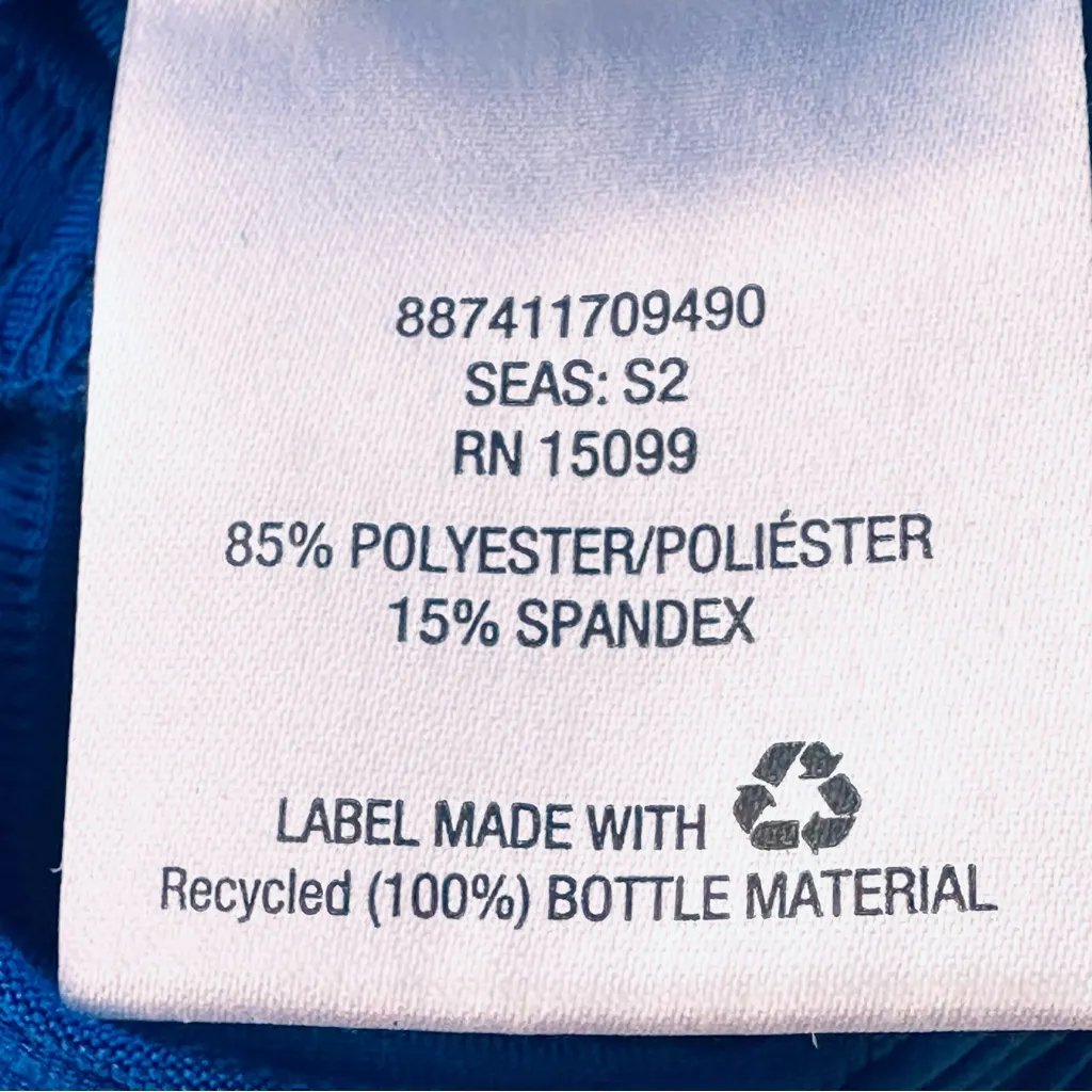 Metaphor Cobalt Blue Wave Pattern Midi Dress - Image 15