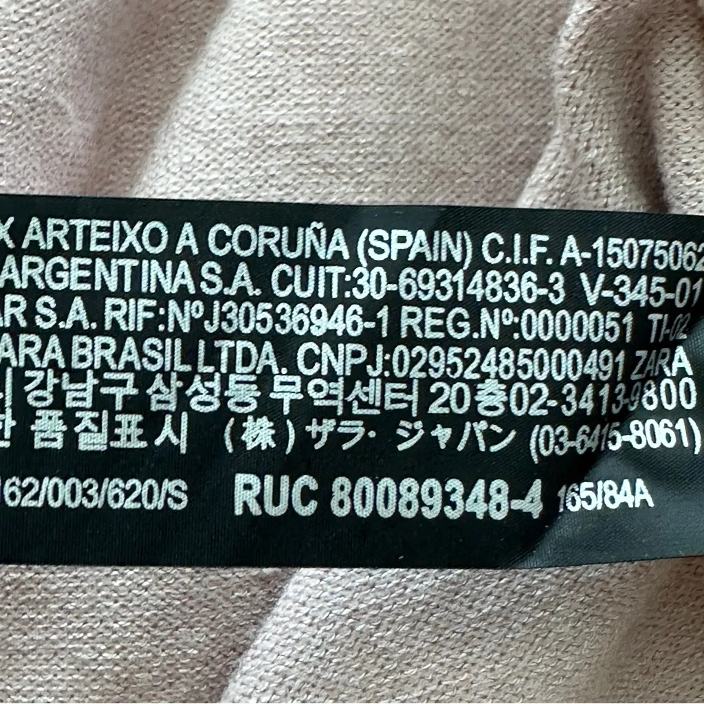 Zara Knit Belted Open Cardigan with Rolled Collar pink S - Image 9