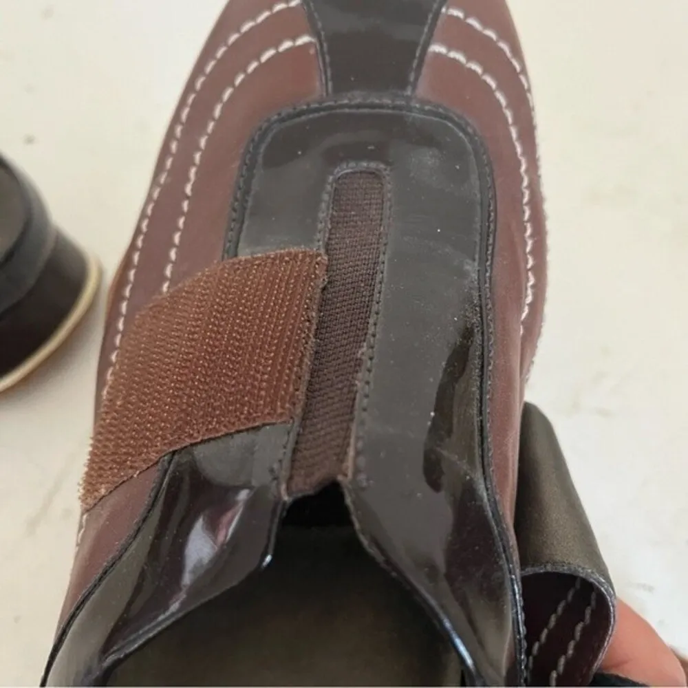 COLE HAAN NIKE AIR Brown Slip On Mules Bria Stitch Size 9.5 - Image 8