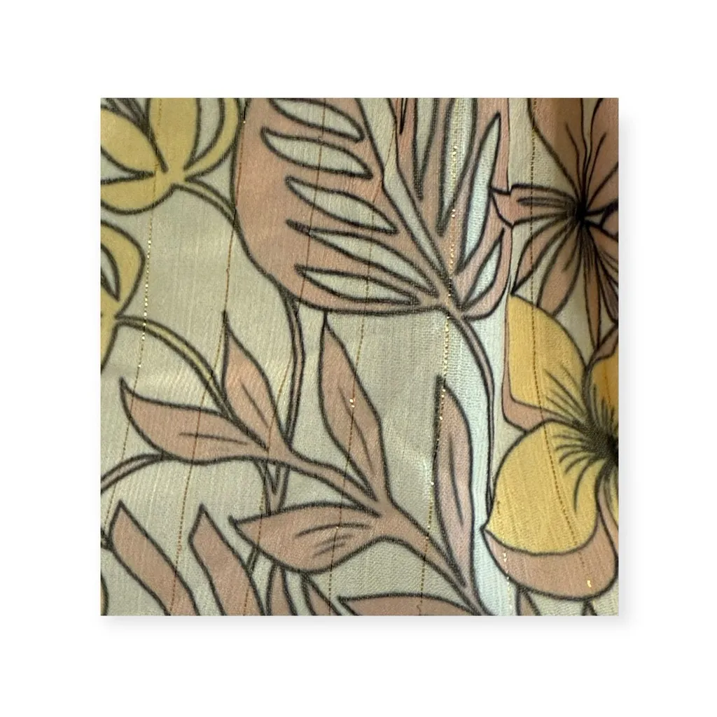 The Jetset Diaries TJD ⚘ Frangipani Maxi Dress ⚘ Gold Print ⚘ Large ⚘ Thigh Slit - Image 12