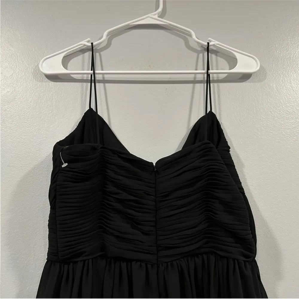 Ieena Mac Duggal 2650 Flowy Pleated V Neck Maxi Wedding Dress Size Small S - Image 5