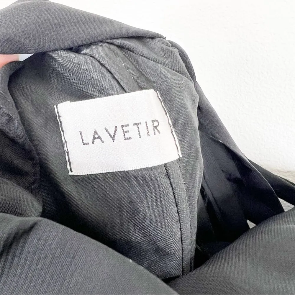 Lavetir Long Chiffon Bridesmaid Slit Leg Dress 2 Black - Image 8