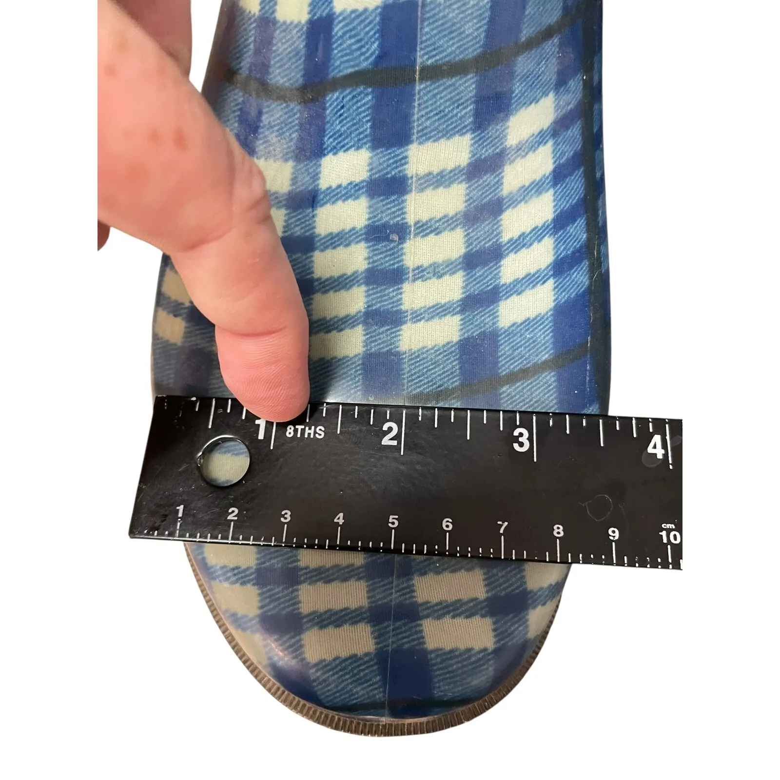 University of Kentuck‎ Wildcats Blue Plaid Rubber Rain Boots Women M Size 8 - Image 8
